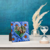 青いフローラ青ひまわり青いデイジーパターン フォトプラーク (インサイチュ)