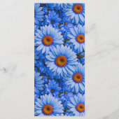 青いフローラ青ひまわり青いデイジーパターン メニュー (裏面)