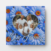 青いフローラ青ひまわり青いデイジー写真 フォトプラーク (正面)