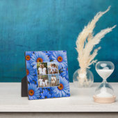 青いフローラ青ひまわり青いデイジー4写真 フォトプラーク (インサイチュ)