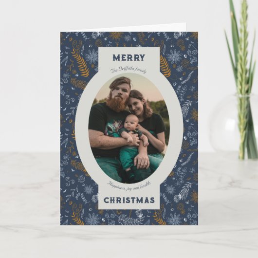 青いフローラ・ドードルで撮影 シーズンカード (正面)