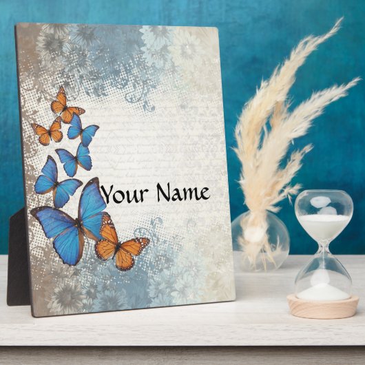 青いフローラ フォトプラーク (側面)