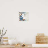 青いフローラ ポスター (キッチン)