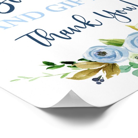 青いフローラ ポスター (角)