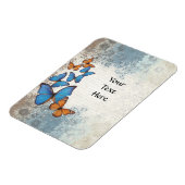 青いフローラ マグネット (左側)