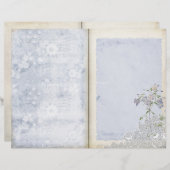 青いフローラ&レースシャビージャーナルページ (正面/裏面)