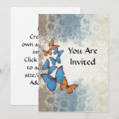 青いフローラ 招待状 (正面/裏面)