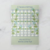 青いフローラ（緑） カード (内部)