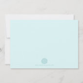 青いフローラsipとsee新生児パーティの招待状 招待状 (裏面)