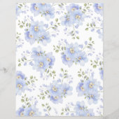 青いフローラWhat On Your Phoneブライダルシャワーゲーム (裏面)