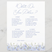 青いフローラWhat On Your Phoneブライダルシャワーゲーム (正面)