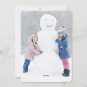 青いフローラWhimsy 2フォトフラット シーズンカード (裏面)