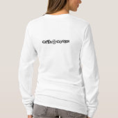 青いフード付きスウェットシャツCAYAのワイシャツ Tシャツ (裏面)