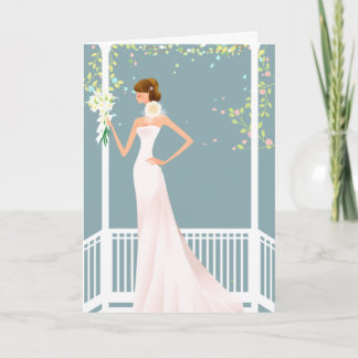 青いブライダルシャワーの招待状 招待状