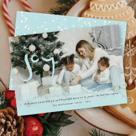 青いブラシの楽しいカリグラフィースタークリスマス写真 シーズンカード