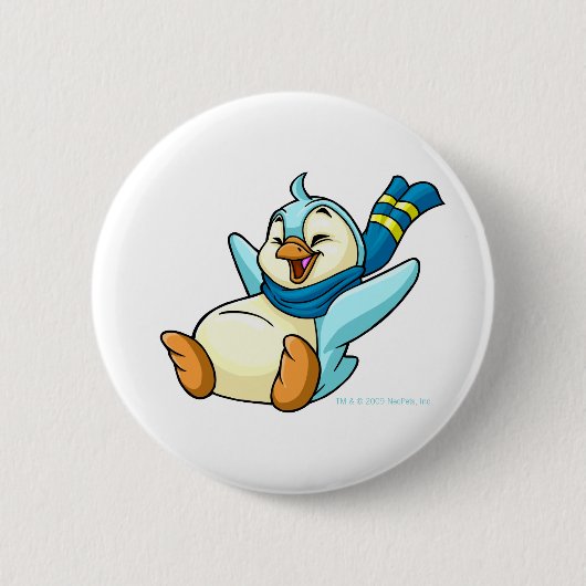 青いブルースの滑走 缶バッジ (正面)