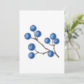 青いブルーベリーの枝の招待状 招待状 (スタンド正面)