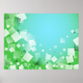 青いブロック ポスター (正面)