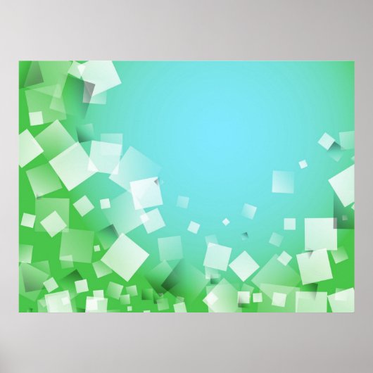 青いブロック ポスター (正面)