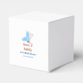 青いブーツとバブルなシャンパンボトル ブライダルシャワー フェイバーボックス (裏面サイド)