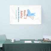 青いブーツとバブルなシャンパンボトル ブライダルシャワー 横断幕 (トレードショー)