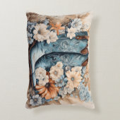 青いブーツと花アクセント枕 アクセントクッション (正面(垂直))