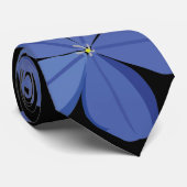 青いプラムバゴの花 ネクタイ (ロール)