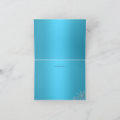 青いプリンセスの冬の不思議の国のサンキューカード サンキューカード (内部)