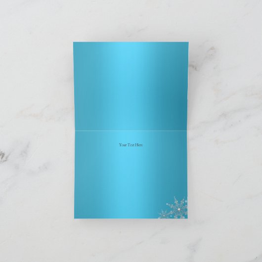 青いプリンセスの冬の不思議の国のサンキューカード サンキューカード