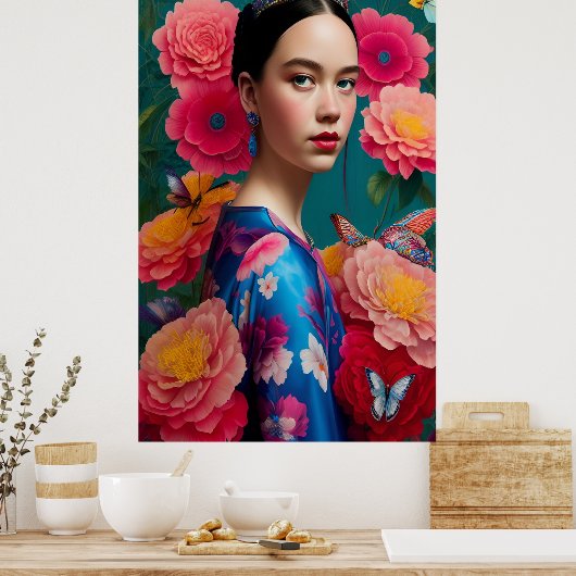 青いプリンセス ポスター (キッチン)