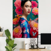 青いプリンセス ポスター (ホームオフィス)