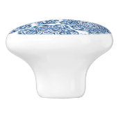 青いプリントタイル セラミックノブ (側面)