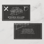 青いプリント |建築ツール |建築 名刺 (正面/裏面)