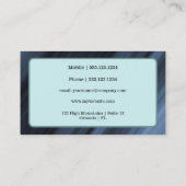 青いプリーツと金ゴールドチェーパーソナライズされたン 名刺 (裏面)