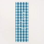 青いプレイド名 ヨガマット (裏面)