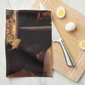 青いプレート2 キッチンタオル (四つ折り)