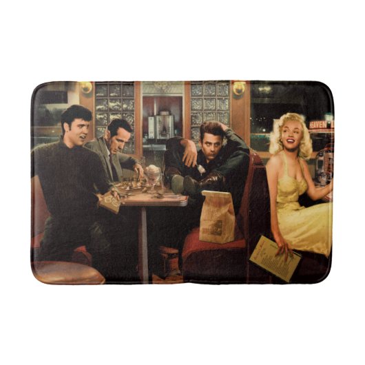 青いプレート2 バスマット (正面)