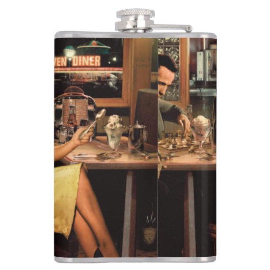 青いプレート2 フラスク (裏面)