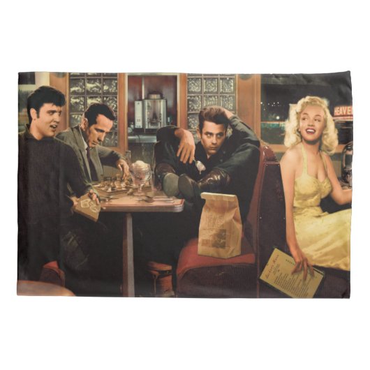 青いプレート2 枕カバー (裏面-左)