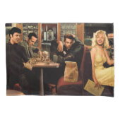 青いプレート2 枕カバー (正面左)