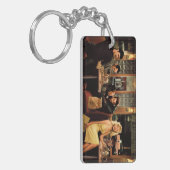 青いプレート キーホルダー (正面左)