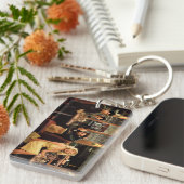 青いプレート キーホルダー (正面右)