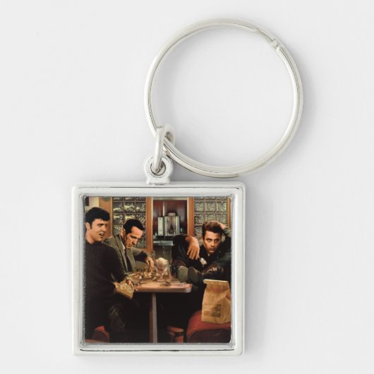 青いプレート キーホルダー (正面)