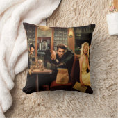 青いプレート クッション (ブランケット)