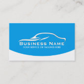 青いプレーンモダンの自動詳細車の 名刺 (正面)