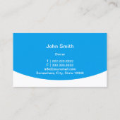 青いプレーンモダンの自動詳細車の 名刺 (裏面)