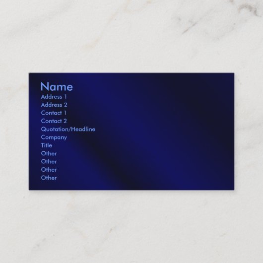 青いプロフィールカード 名刺 (正面)