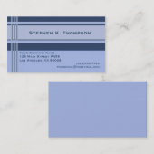 青いプロフェッショナルのストライプのブロック 名刺 (正面/裏面)