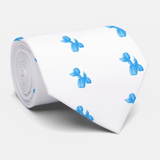 青いプードル ネクタイ (ロール)