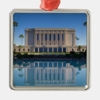 青いプールに反射するメサ寺院 メタルオーナメント